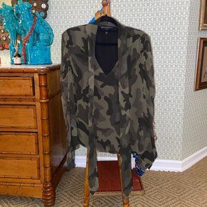 Camo White House Black Market blouse